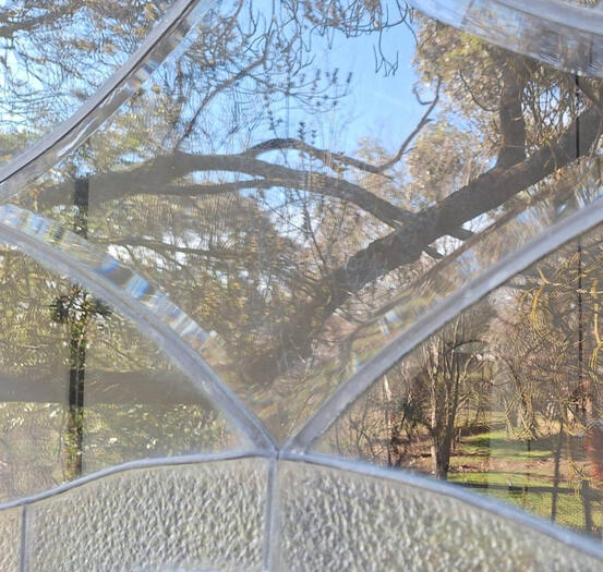 Old glass window cleaning